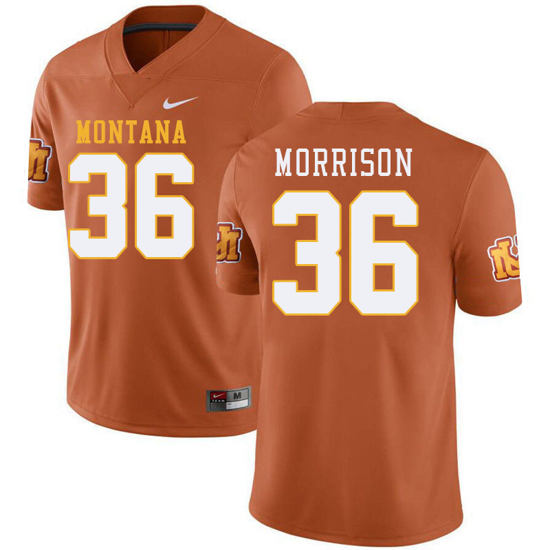 Montana Grizzlies #36 Ty Morrison College Football Jerseys Stitched Sale-Throwback